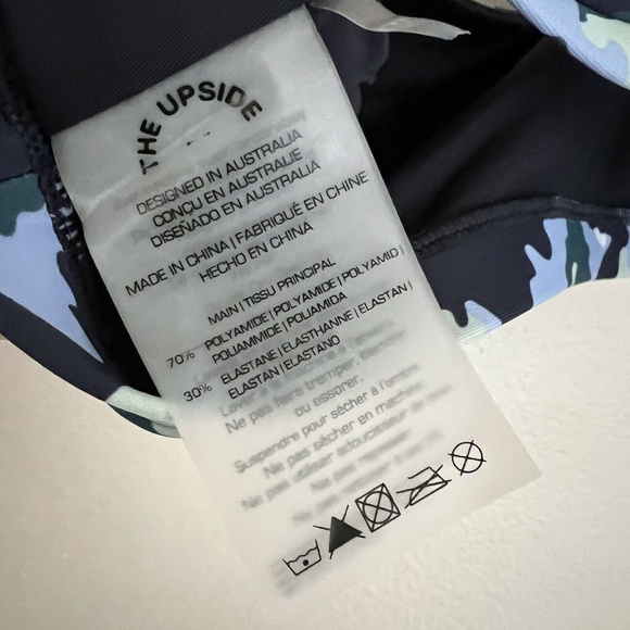 New THE UPSIDE Camo Ballet Sports Bra in Blue - Picture 9 of 9